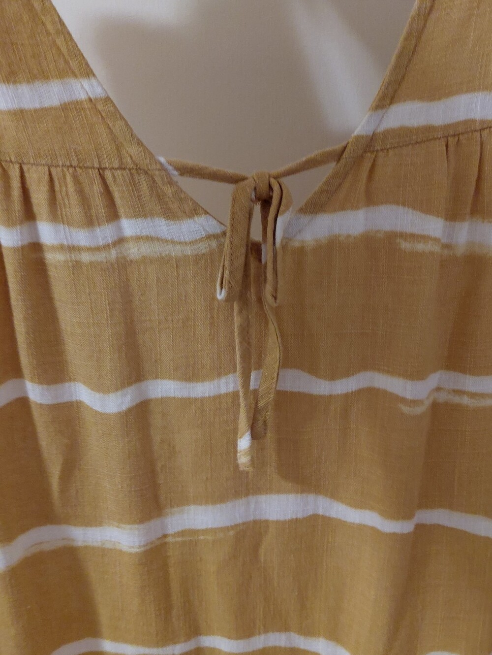 Mustard Boho Linen Blend Dress - Picture 8 of 10